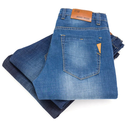 Men’s Jeans - Classic Straight Leg - Durable Denim - Five-Pocket Design