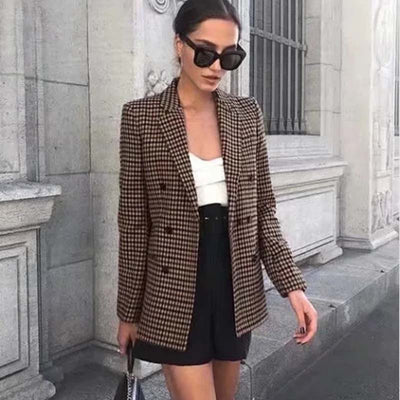 Double-Breasted Blazer - Slim Fit Polyester Lightweight Premium Design