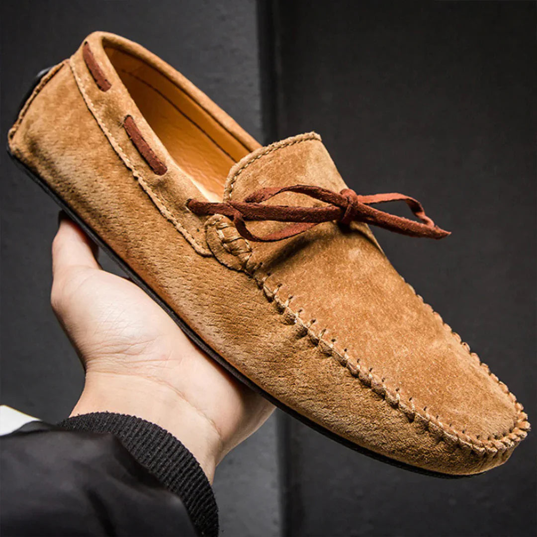 Men’s Loafers – Streamlined Fit – Luxury Fabric – Moccasin Stitch – Slip-On Design
