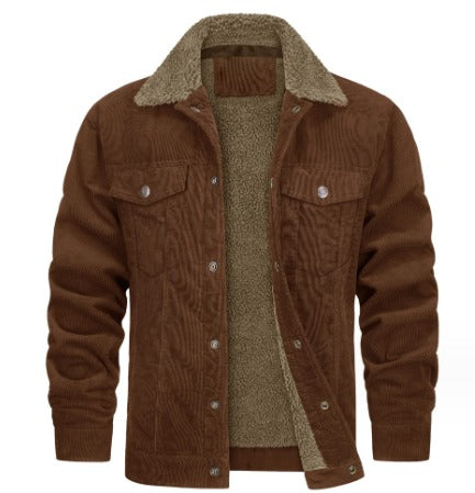 Men's corduroy fleeced line  jacket