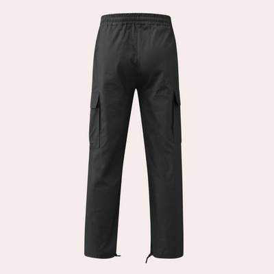 Men’s Cargo Trousers – Relaxed Fit – Straight Leg – Cotton Blend – Utility Pockets