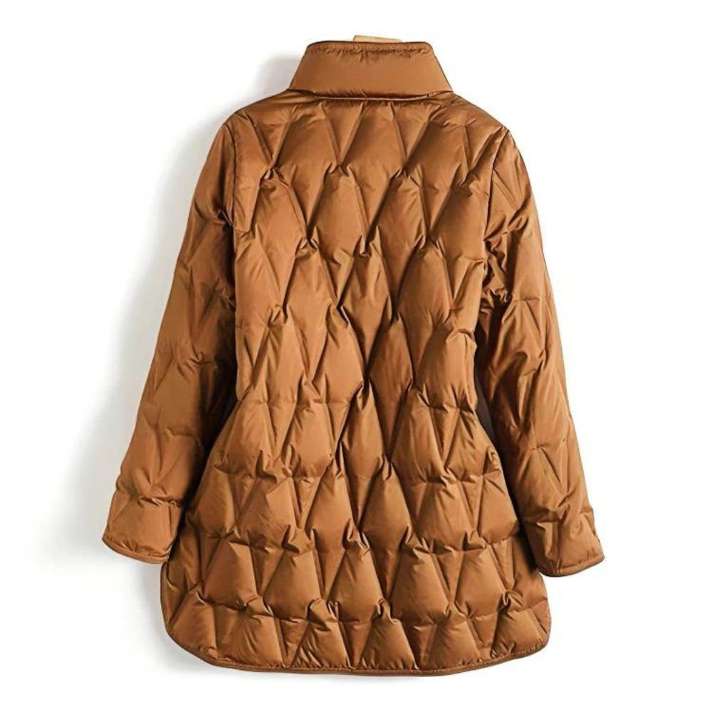 Women's mid-length down winter jacket