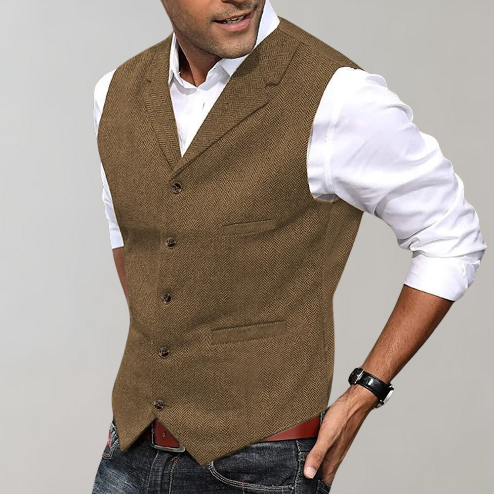 Men's stylish single-breasted vest