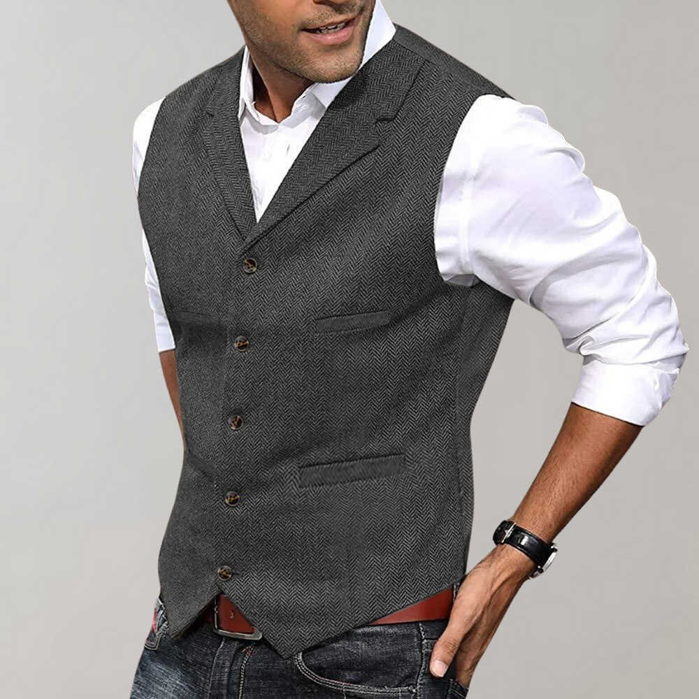 Men's stylish single-breasted vest