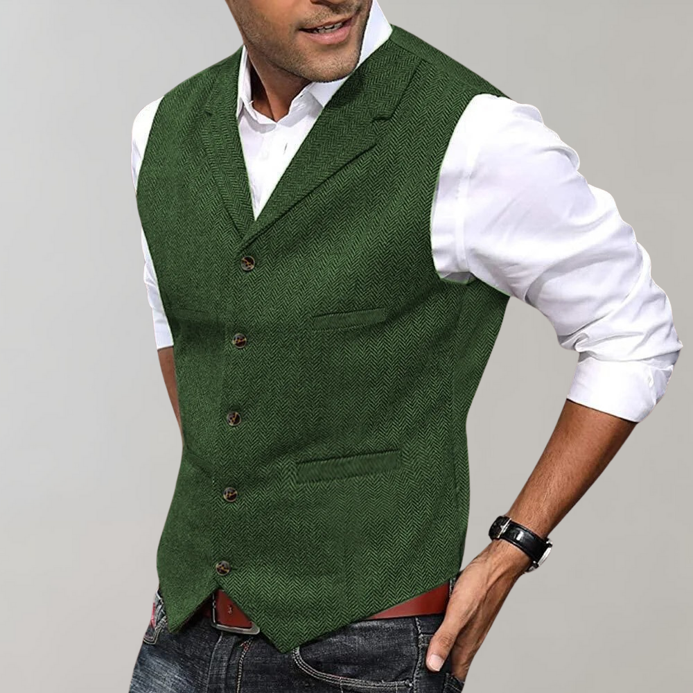 Men's stylish single-breasted vest