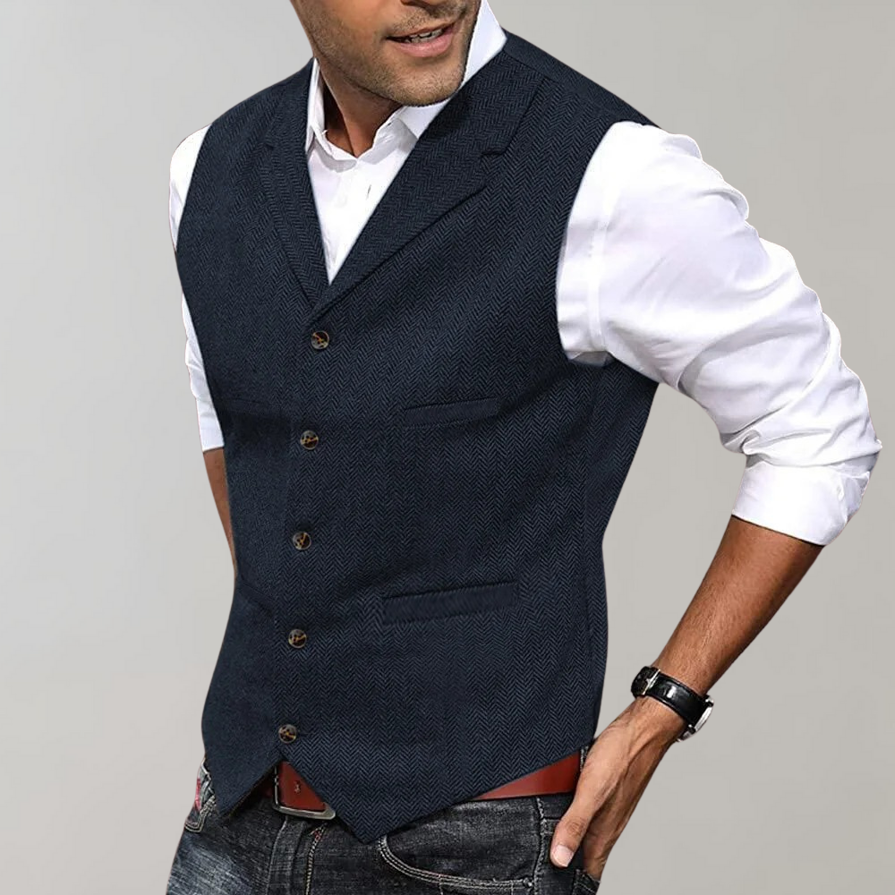 Men's stylish single-breasted vest