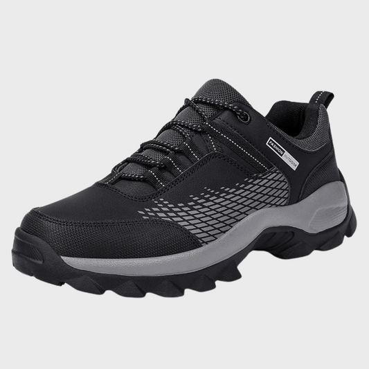 Men’s Outdoor Sneakers - Durable Mesh & Synthetic Leather - Cushioned Comfort - Grip Sole