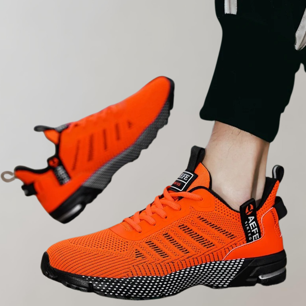 Men’s Athletic Sneakers - Lightweight Breathable Mesh - Lace-Up Running Shoes