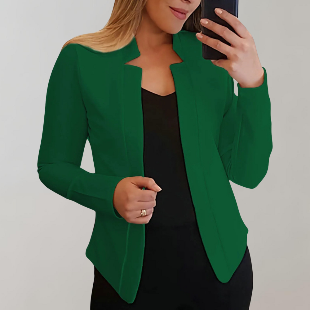 Women's elegant lapel collar lightweight blazer