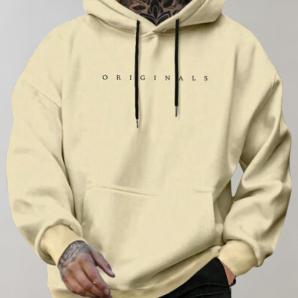 Men's Minimalist Oversized Hoodie - Streetwear Sweatshirt, Casual Athleisure