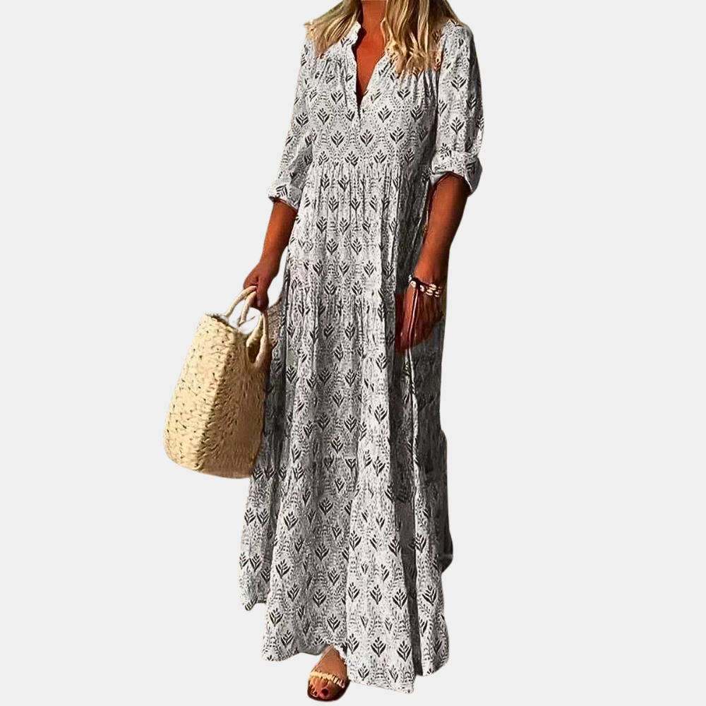 Women's Maxi Dress - Boho Style - Lightweight Flowy Design - Elegant Casual Wear