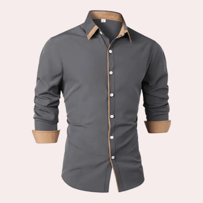 Men's Classic Long Sleeve Button-Up Shirt