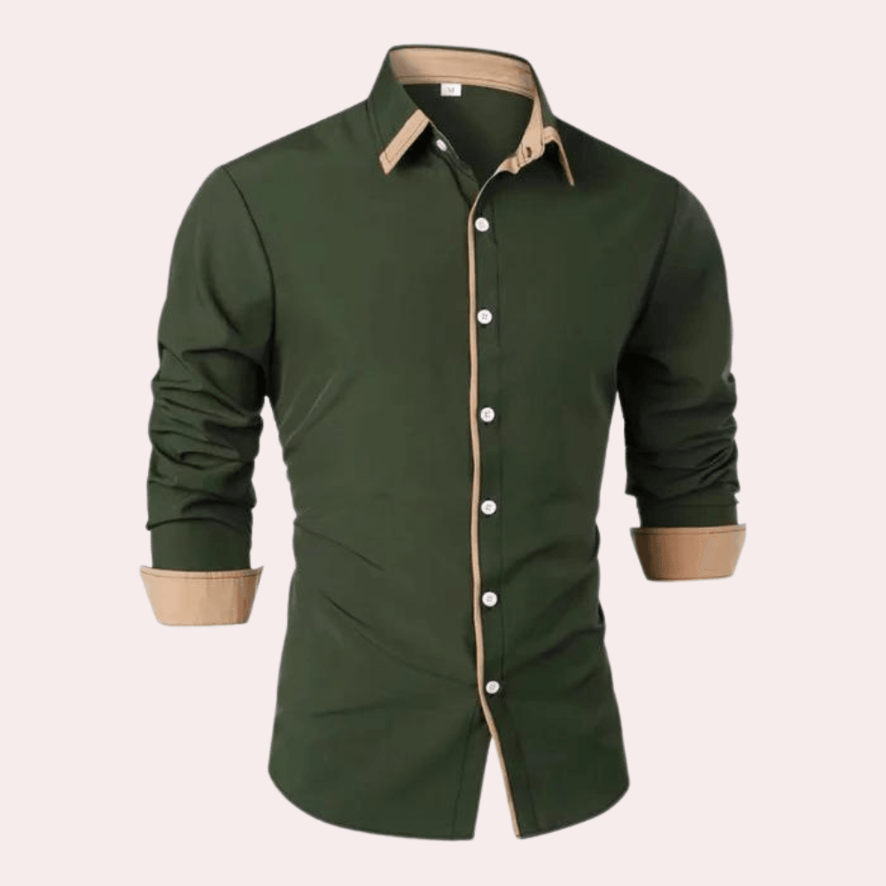 Men's Classic Long Sleeve Button-Up Shirt