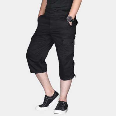 Men’s Cargo Pants – Three-Quarter Length – Relaxed Fit – Breathable Blend – Multi Pocket