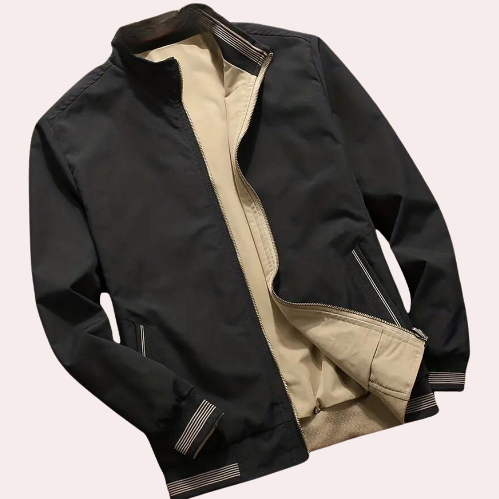 Men's Army Green Bomber Jacket - Lightweight, All-Season, Breathable