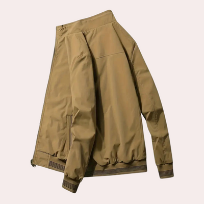 Men's Army Green Bomber Jacket - Lightweight, All-Season, Breathable