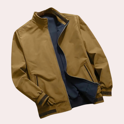 Men's Army Green Bomber Jacket - Lightweight, All-Season, Breathable