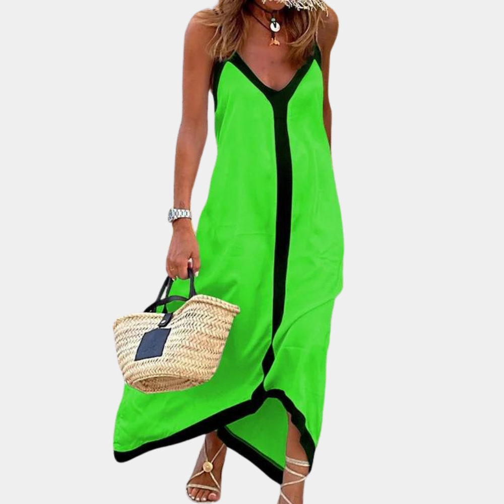 Women's Maxi Dress - Sleeveless V-Neck - Flowy Lightweight Elegant Fit