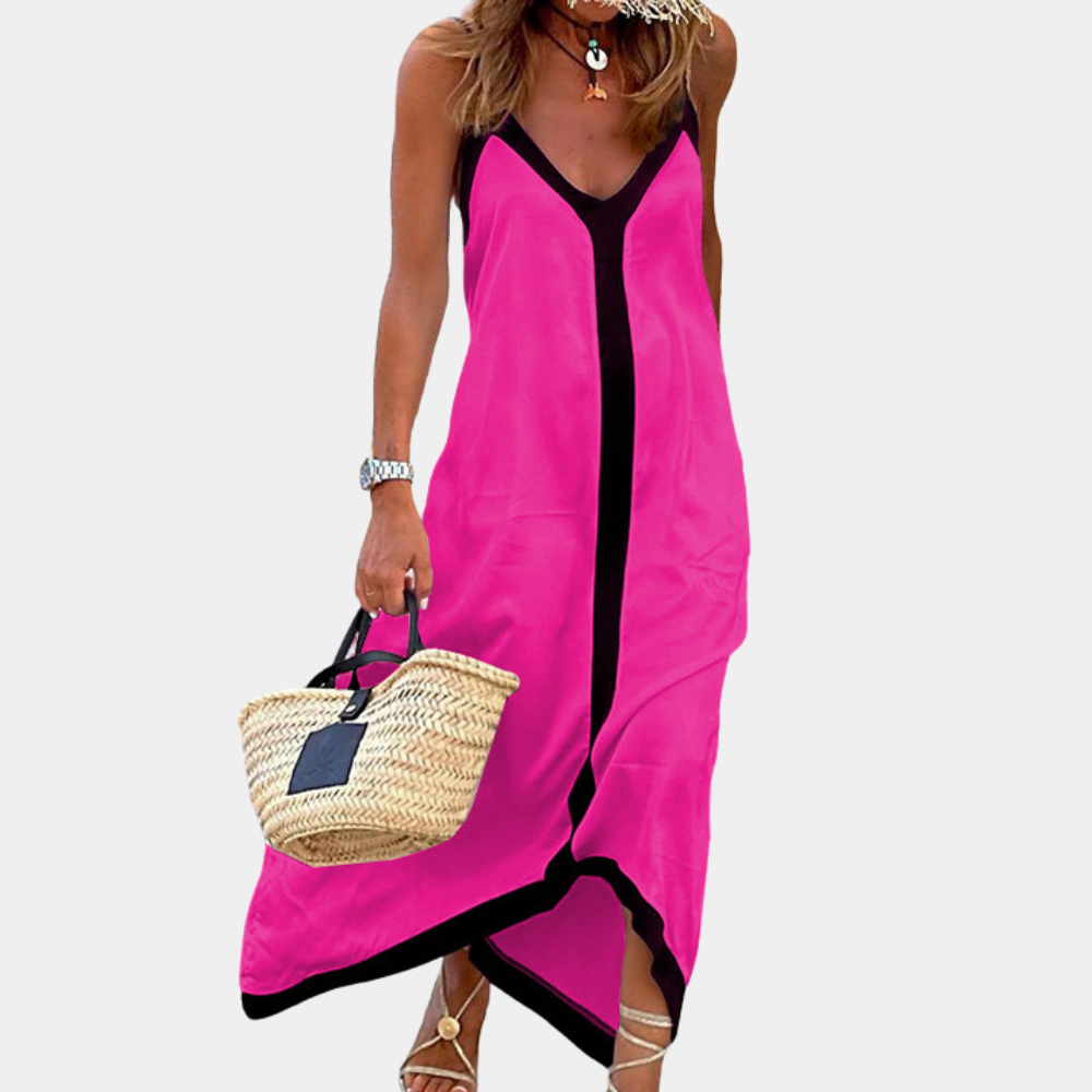 Women's Maxi Dress - Sleeveless V-Neck - Flowy Lightweight Elegant Fit