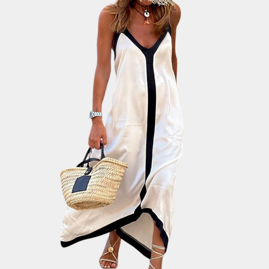 Women's Maxi Dress - Sleeveless V-Neck - Flowy Lightweight Elegant Fit