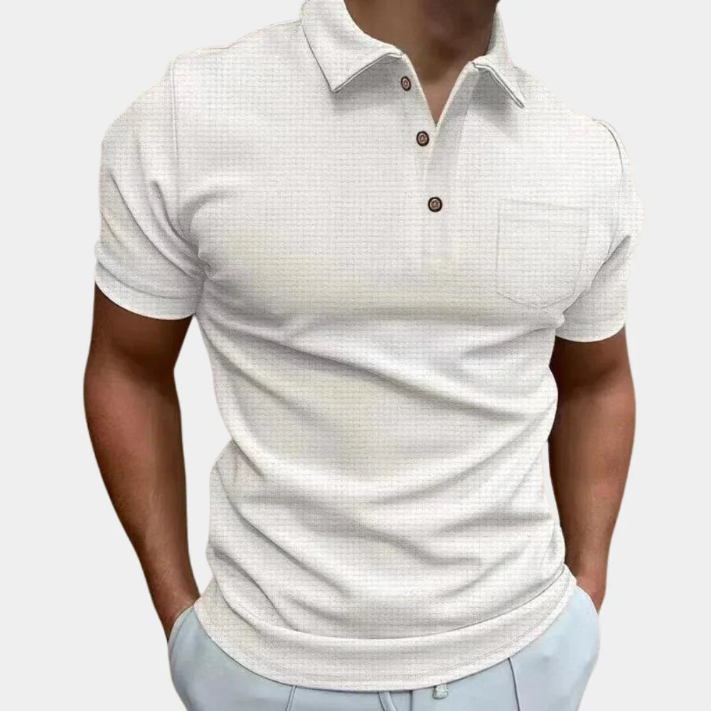 Men’s Polo Shirt – Slim Fit – Breathable Blend – Short Sleeve – Chest Pocket