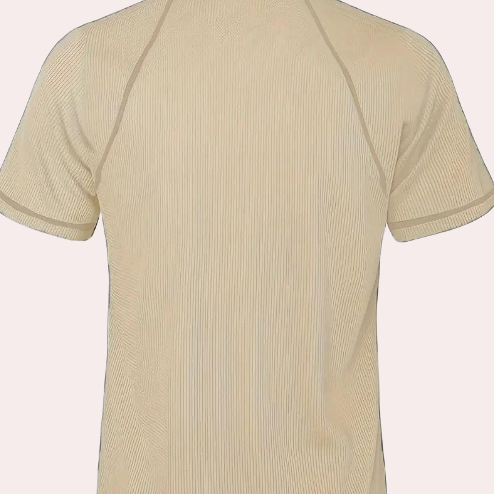 Men’s Henley Shirt - Breathable Cotton - Slim Fit - Short Sleeve Casual Wear