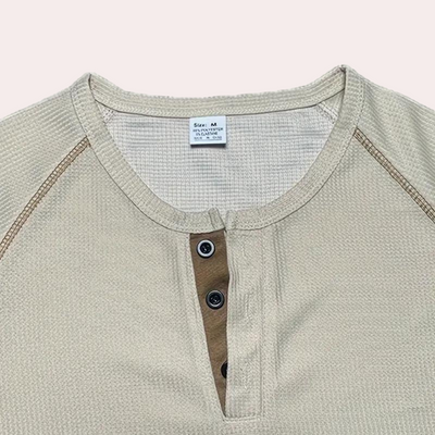 Men’s Henley Shirt - Breathable Cotton - Slim Fit - Short Sleeve Casual Wear