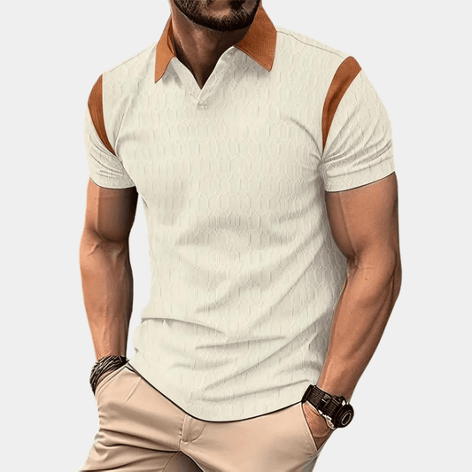 Men’s Polo Shirt - Breathable Cotton Blend - Tailored Fit - Short Sleeve Stylish Design