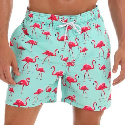 Men’s Shorts – Relaxed Fit – Breathable Blend – Mid-Thigh Length – Drawstring Waist – Printed Pattern