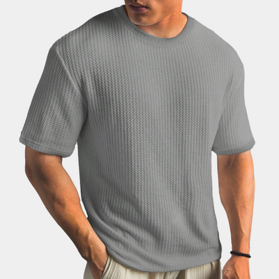 Men’s Casual Shirt – Soft Knit – Relaxed Fit – Short Sleeve Minimalist Style