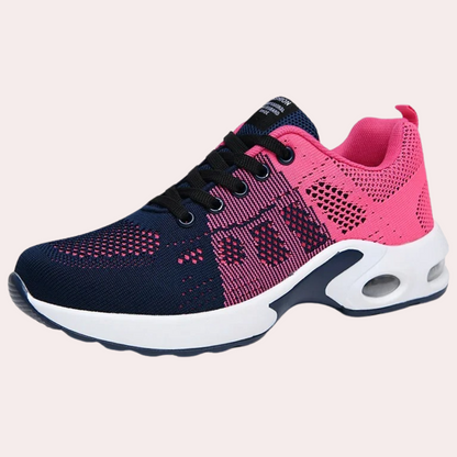 Women's Athletic Sneakers - Breathable Mesh - Cushioned Sole - Lightweight Sport Shoes