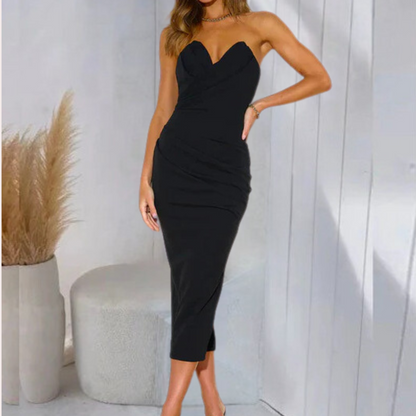 Elegant Strapless Dress for Women – Lightweight, Breathable, All-Season Style