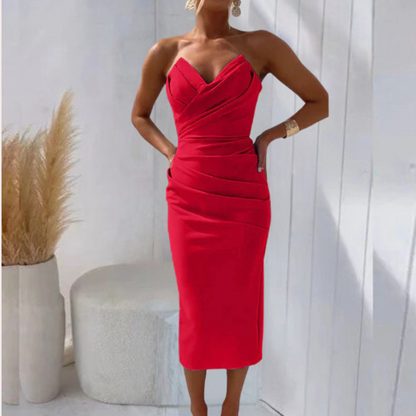 Elegant Strapless Dress for Women – Lightweight, Breathable, All-Season Style