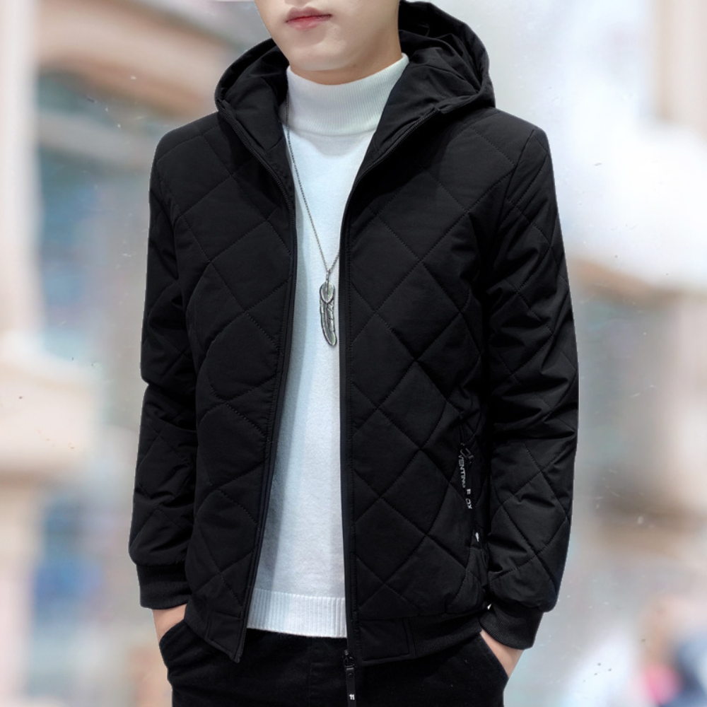 Men's relaxed fit hooded jacket