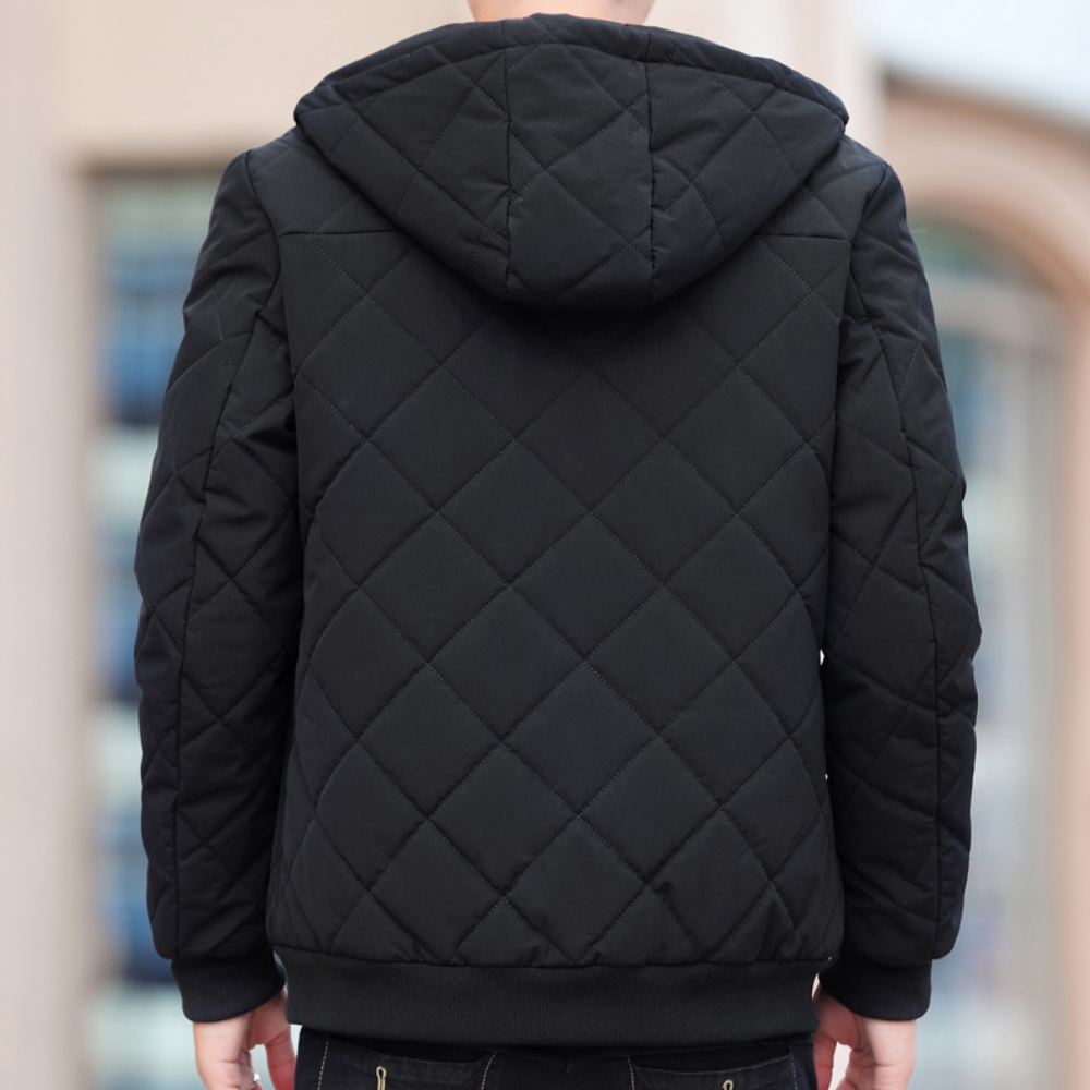 Men's relaxed fit hooded jacket