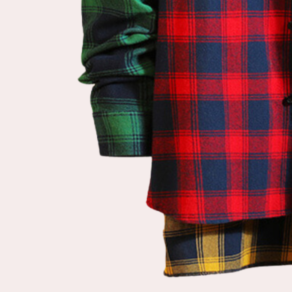 Men's colorful checkered shirt