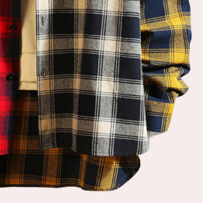 Men's colorful checkered shirt