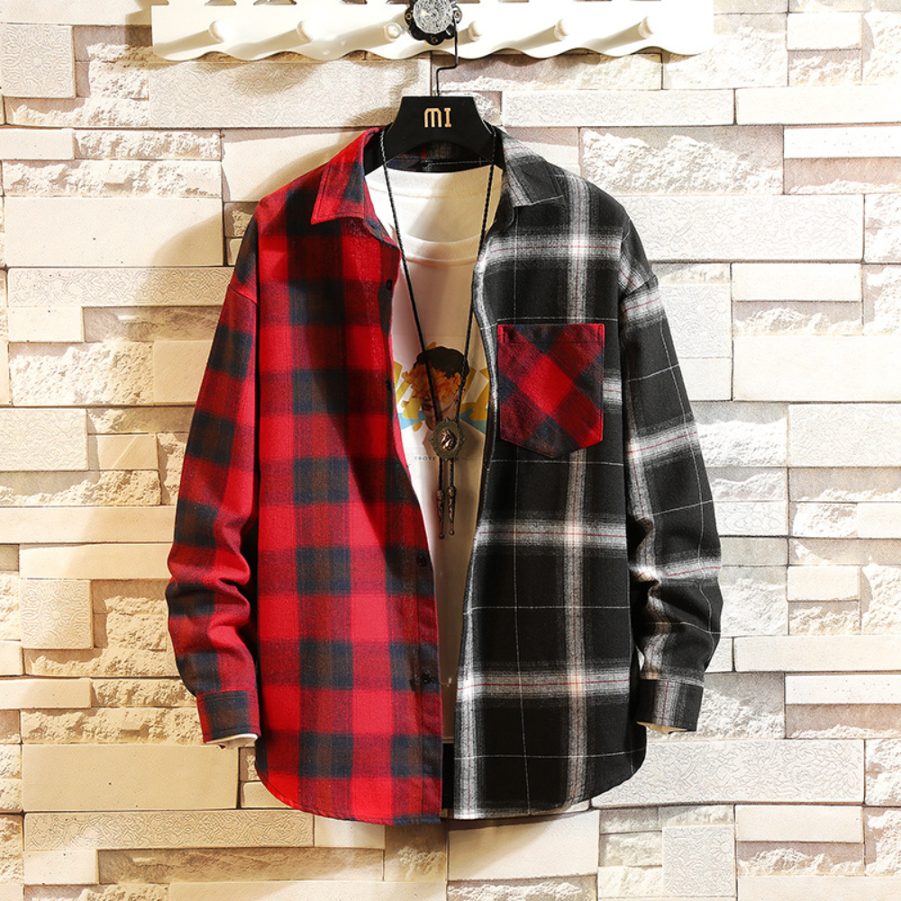 Men's colorful checkered shirt