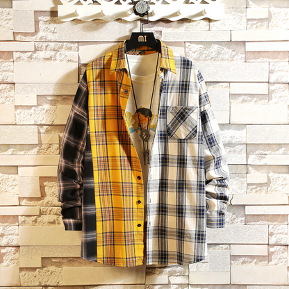 Men's colorful checkered shirt