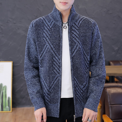 Men's modern classic knitted cardigan