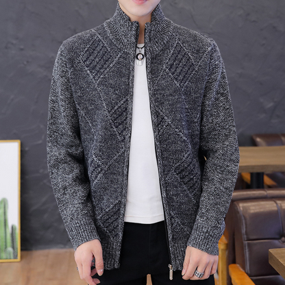 Men's modern classic knitted cardigan