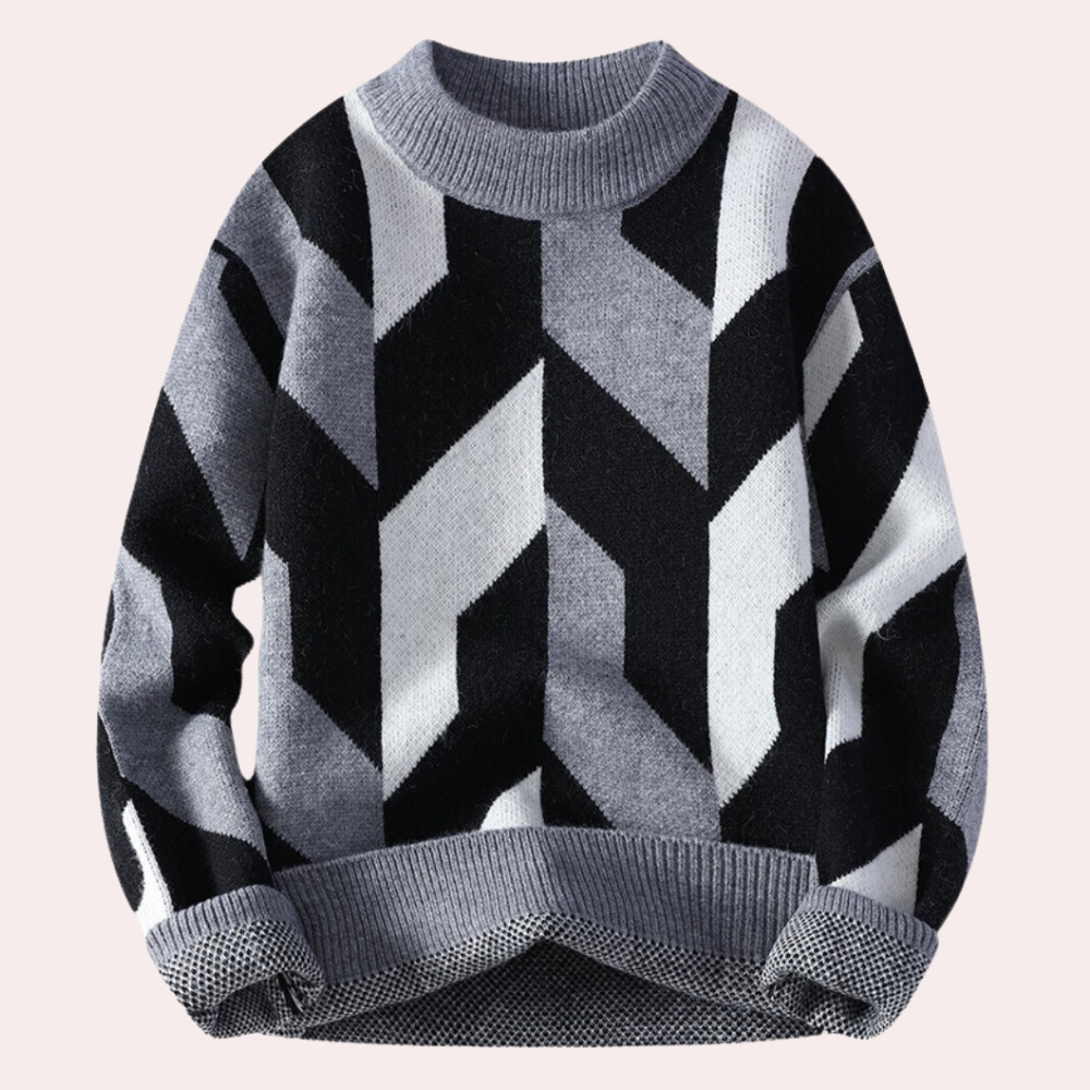 Men's stylish knitted casual sweater