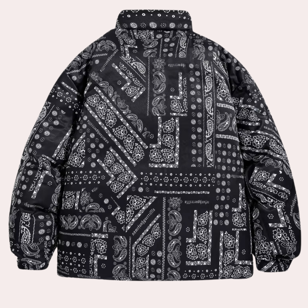 Men's stylish reversible jacket in paisley