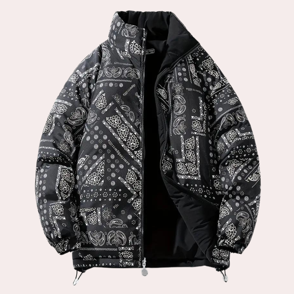 Men's stylish reversible jacket in paisley