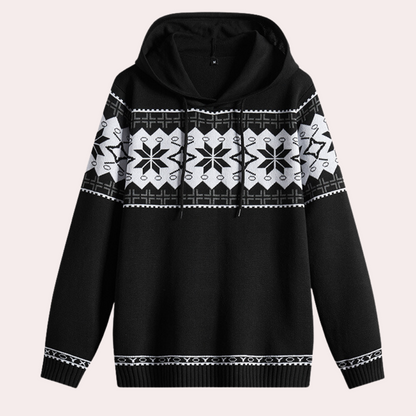 Men's comfortable sweater with hood