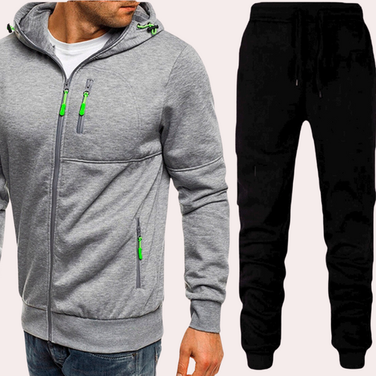 Men's casual set with hoodie and pants