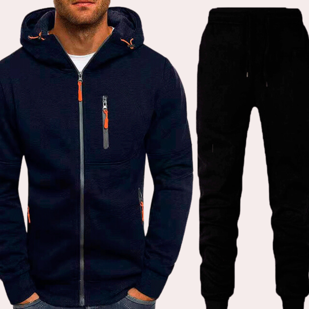 Men's casual set with hoodie and pants