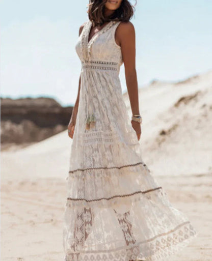 Women's Maxi Dress - Flowy Boho Style - Lightweight & Comfortable - Casual Everyday Wear