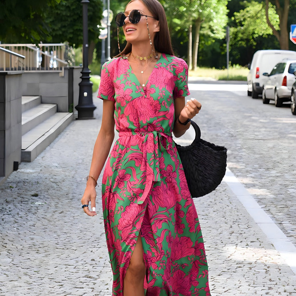 V-Neck Dress for Women – Elegant Sleeveless Design