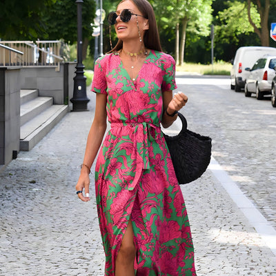 V-Neck Dress for Women – Elegant Sleeveless Design